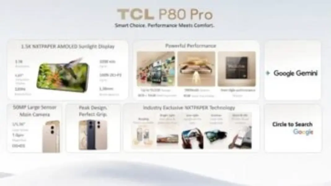 TCL P80 Ultra: технология NxtPaper теперь с OLED-экраном