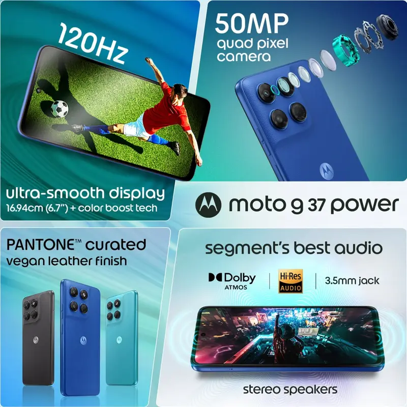Moto G37 и G37 Power дебютировали в Индии с чипсетом Dimensity 6400