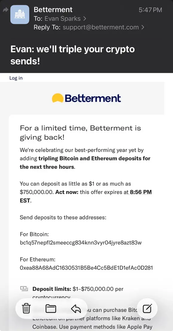 Утечка данных в fintech-компании Betterment затронула 1,4 миллиона аккаунтов