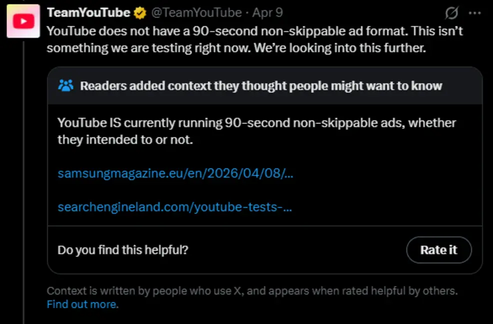 YouTube снова поднимает цены на Premium и называет 90-секундную неотключаемую рекламу багом