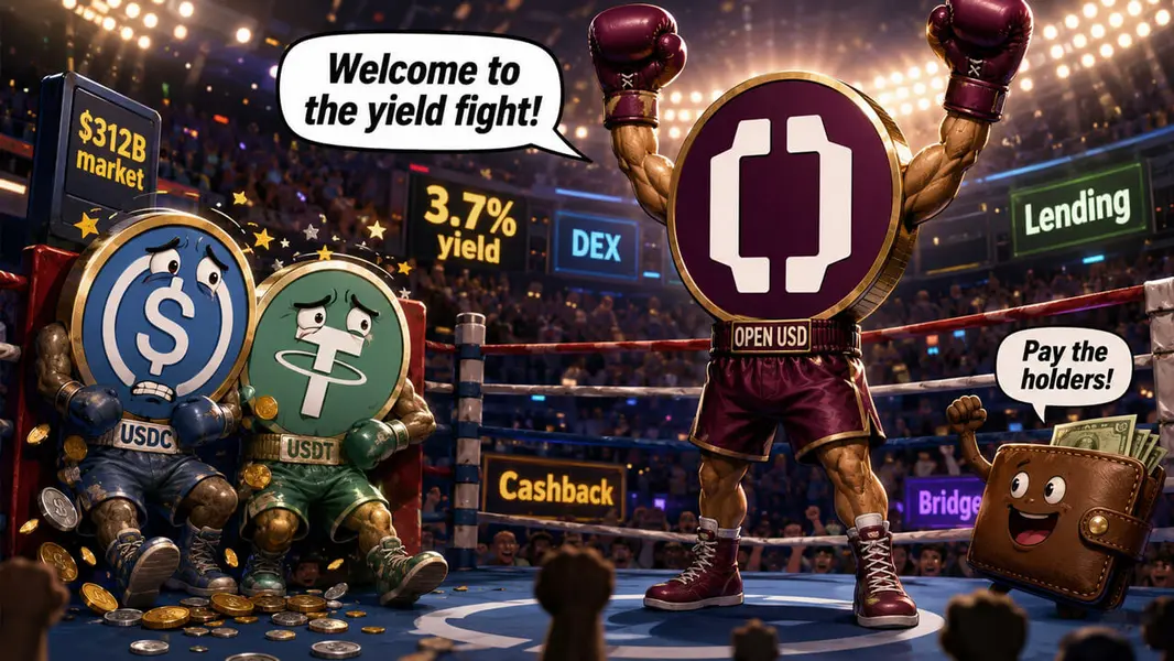 Visa, Mastercard и Coinbase присоединяются к Open USD, пока стейблкоин подстегивает &laquo;DeFi yield war&raquo;