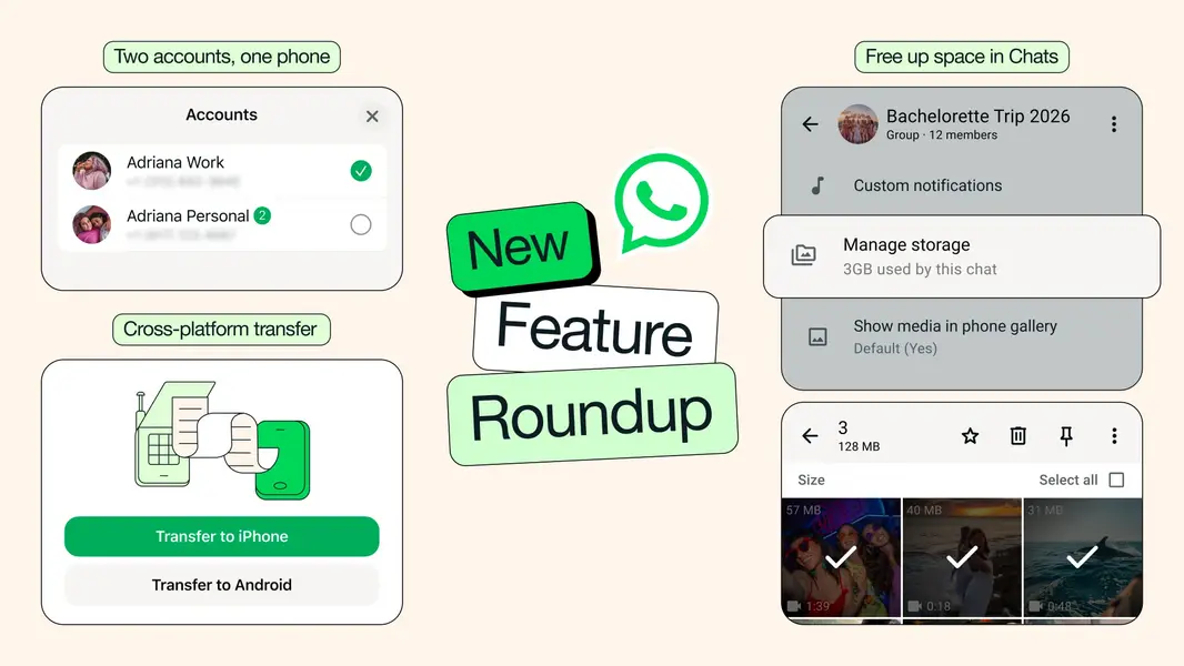 WhatsApp* расширяет возможности ИИ и добавляет поддержку нескольких аккаунтов на iOS с фокусом на безопасности