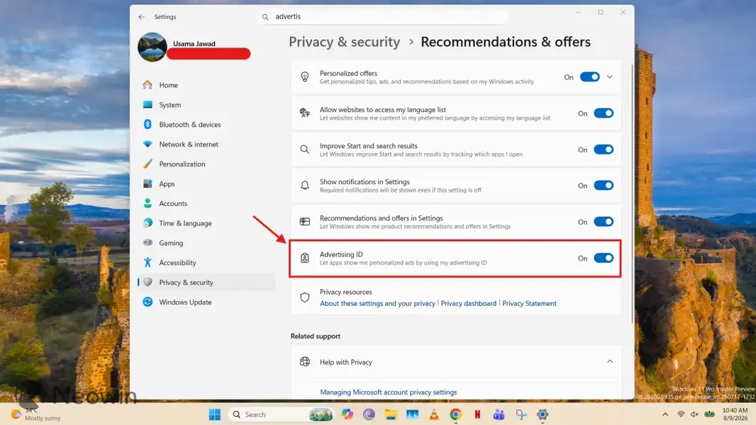 Что такое &laquo;advertising ID&raquo; в Windows 11 и как его отключить