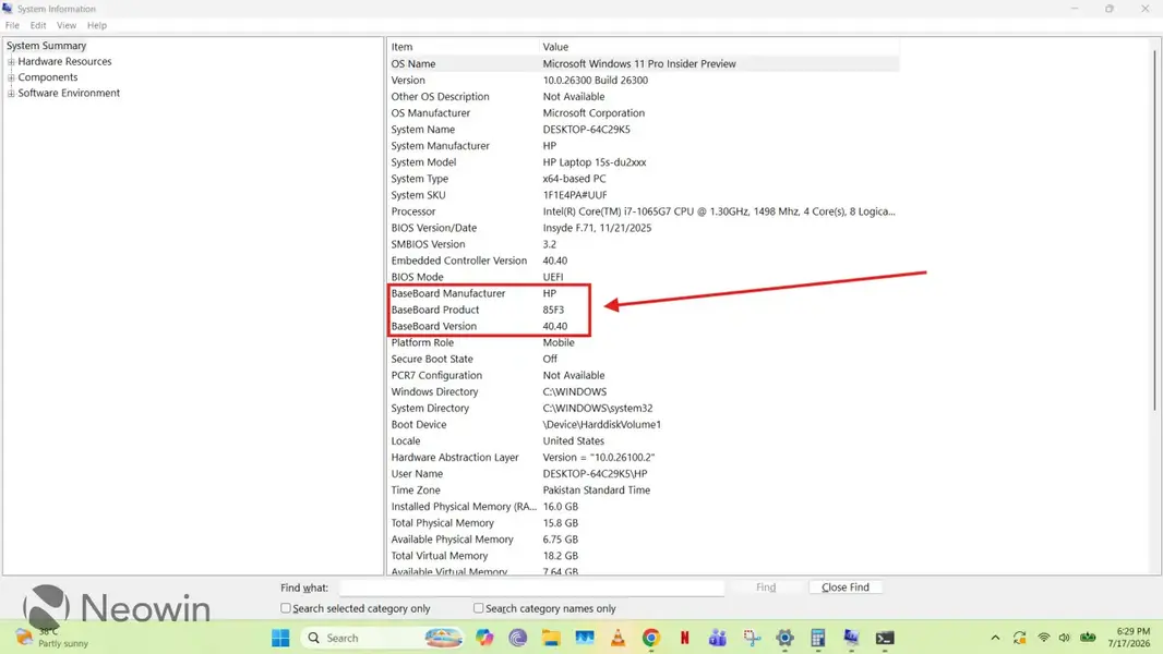 Как узнать модель материнской платы без вскрытия ПК с Windows 11