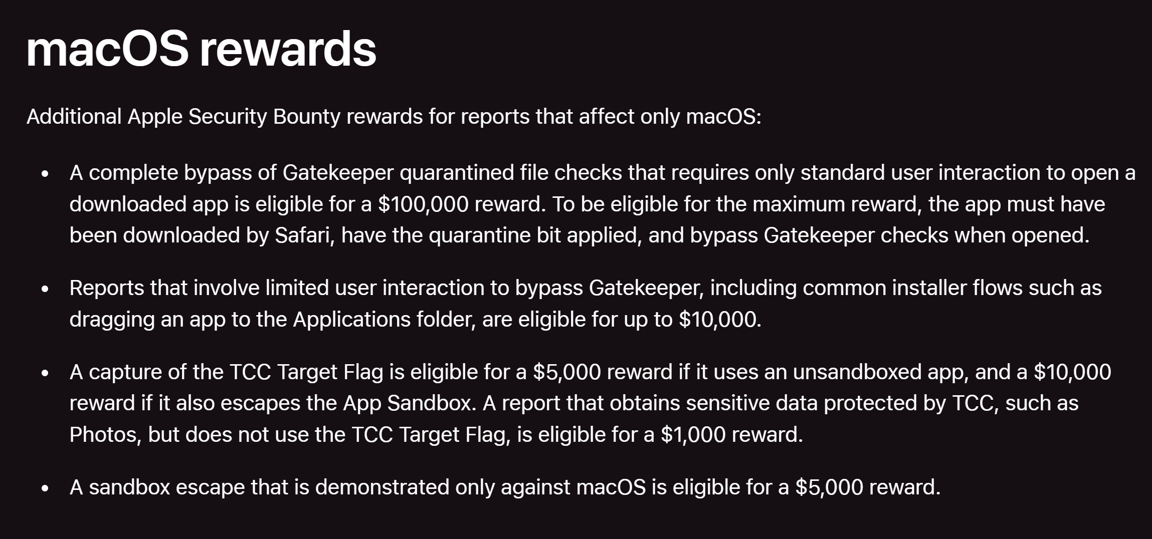 Apple ненавидит Mac? Поощрения за безопасность macOS резко урезаны