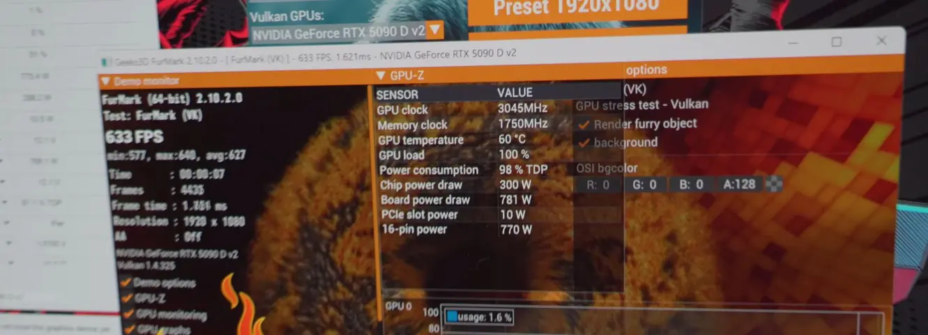 ASUS демонстрирует ROG Matrix RTX 5090 D V2, набирающую более 28 000 баллов в Time Spy Extreme.