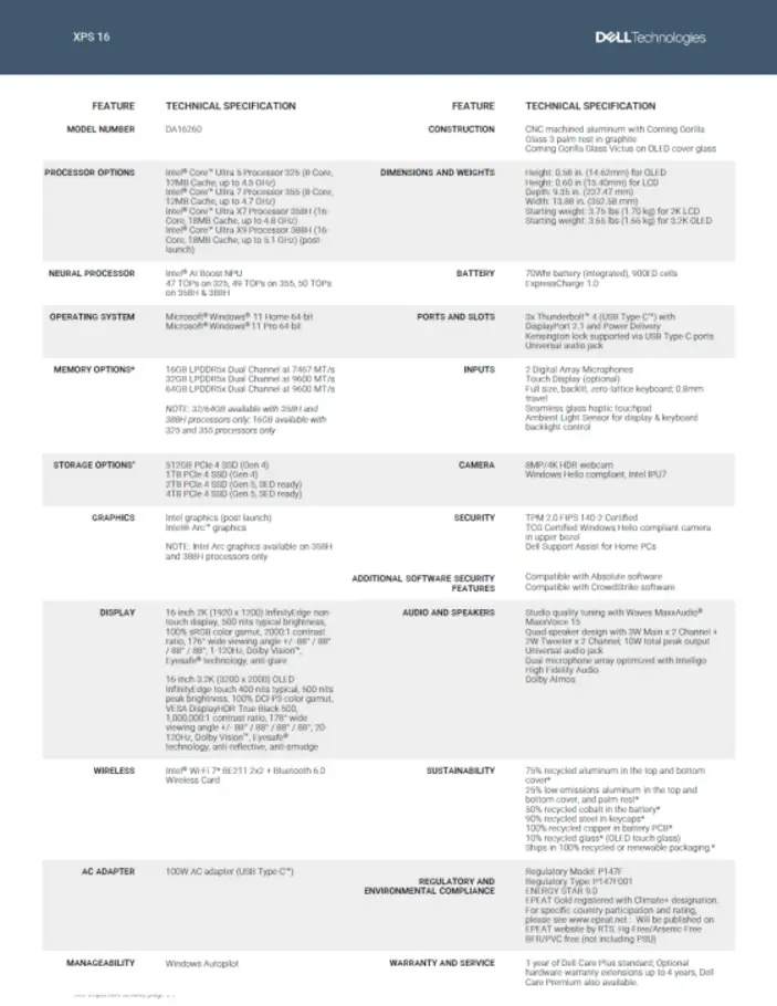Dell XPS возвращается: представлены новые ноутбуки XPS 16 и XPS 14 с процессорами Intel Core Ultra Series 3, а также анонсирован тонкий и лёгкий XPS 13.