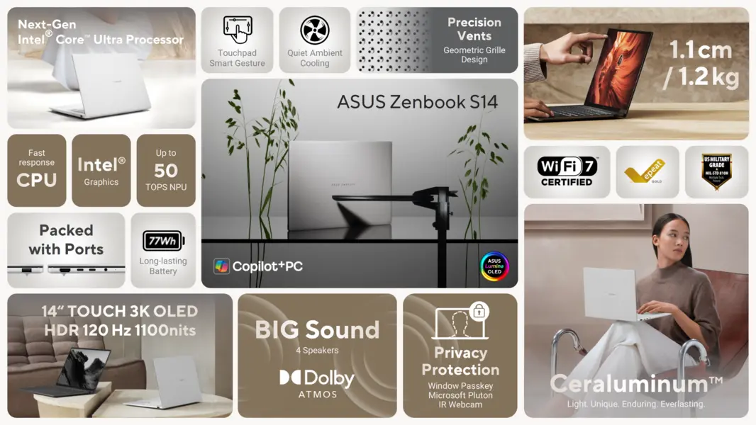 ASUS представляет новые поколения ноутбуков Zenbook Duo, Zenbook, VivoBook и ExpertBook на базе процессоров Intel Core Ultra Series 3.