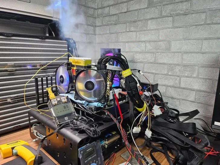 Обнаружена видеокарта MSI GeForce RTX 5090 Lightning Z OCER с потрясающей 40-фазной VRM, разогнанная до 3,45 ГГц и памятью GDDR7 с пропускной способностью 36 Гбит/с.