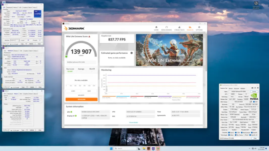 MSI RTX 5090 Lightning Z достигает рекордной частоты графического процессора в 3,75 ГГц, BIOS 
