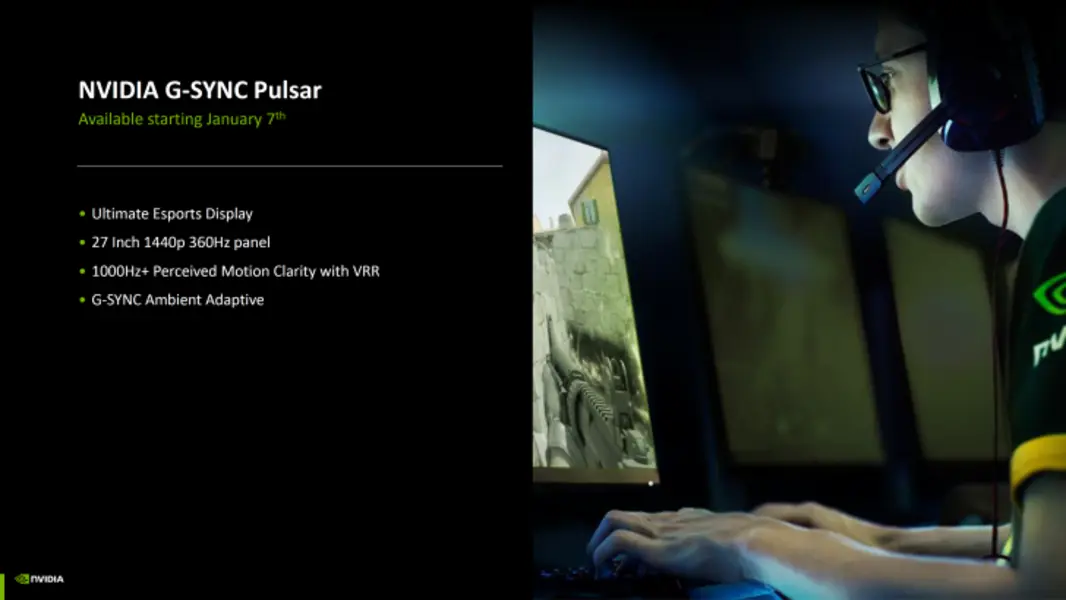 На этой неделе выходят мониторы NVIDIA G-Sync Pulsar: от 599 долларов за чёткость изображения на частоте 1000 Гц и выше, панели 27 дюймов, 1440p.