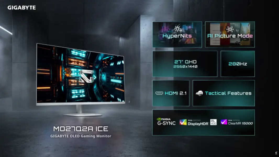 Gigabyte представляет четыре новых игровых OLED-монитора с диагональю 34, 32 и 27 дюймов: UWQHD с V-образной структурой пикселей до 360 Гц, 4K 240 Гц и 280 Гц WOLED.