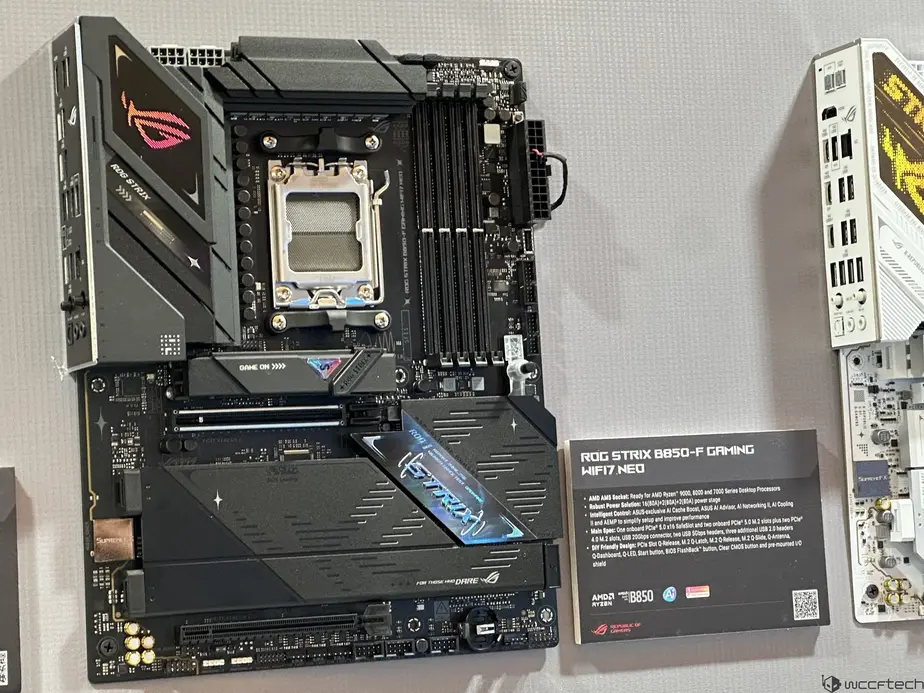 ASUS представляет несколько материнских плат X870 и B850 NEO, возвращая механизм кнопки PCIe Q-Release.