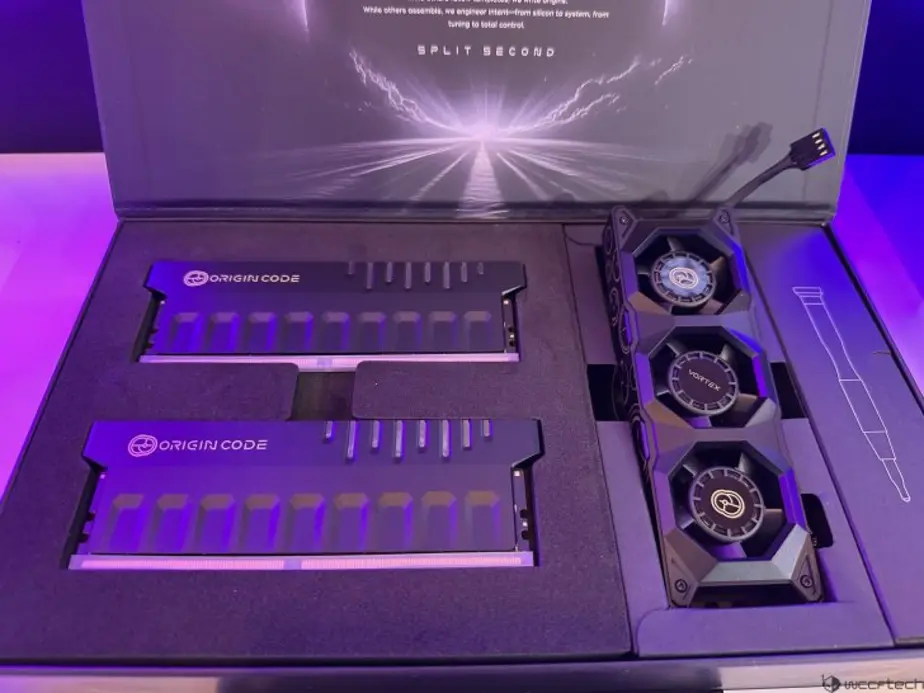 Комплекты памяти Vortex DDR5 от Origin: до 256 ГБ, 6000 МТ/с, 8000 МТ/с в конфигурации 96 ГБ, CL36 и трехвентиляторное охлаждение.