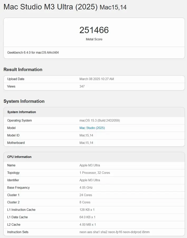 Предполагаемая графическая производительность M5 Max выше показателей 80-ядерного M3 Ultra, при этом чип на 34% опережает M4 Max.