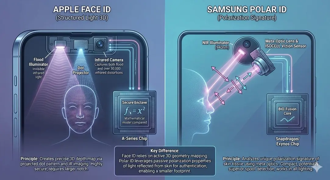 Galaxy S27 Ultra может получить технологию Samsung Polar ID &mdash; более продвинутую версию Face ID, которая работает так же быстро, как текущие решения, при этом занимая на 50% меньше места