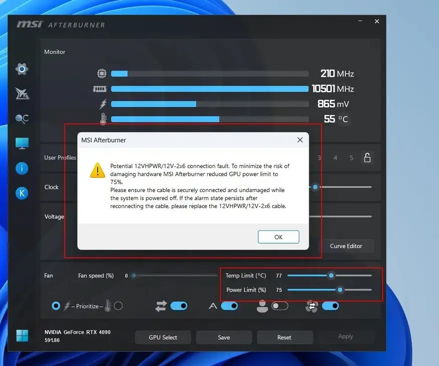 Вышла MSI Afterburner 4.6.7: поддержка 5090 Lightning и «AI PSU», новые функции безопасности для «16-Pin Connector»