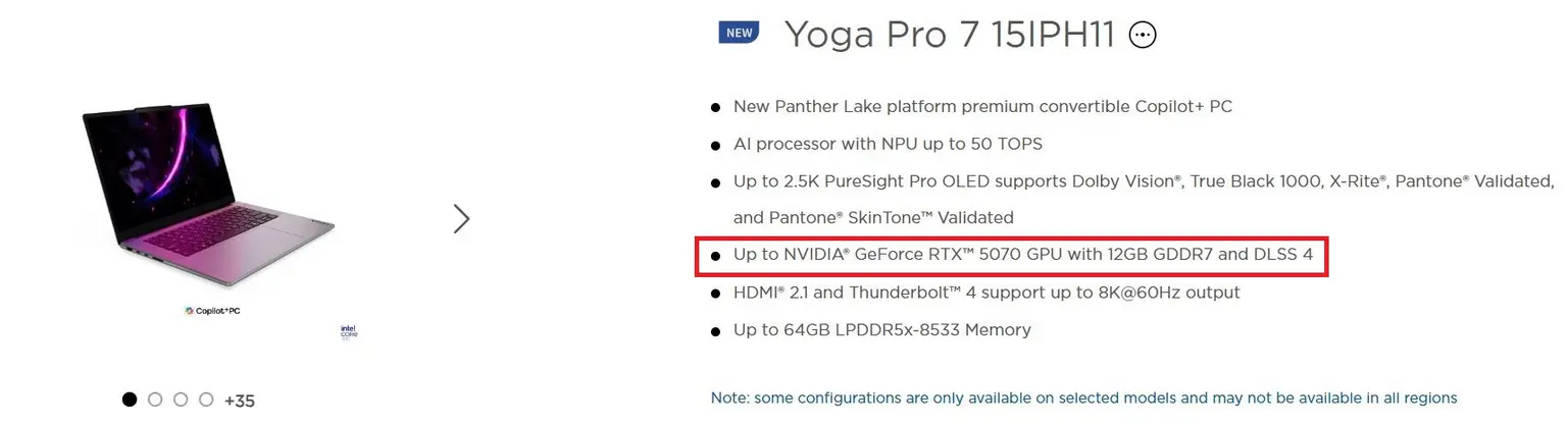 ASUS и Lenovo представили игровые ноутбуки с GeForce RTX 5070 и 12 ГБ видеопамяти