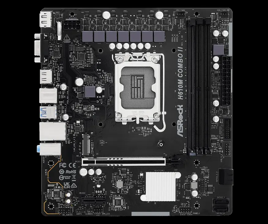 ASRock тихой сапой выпустила H610M COMBO II: вторая материнская плата с поддержкой DDR4 и DDR5