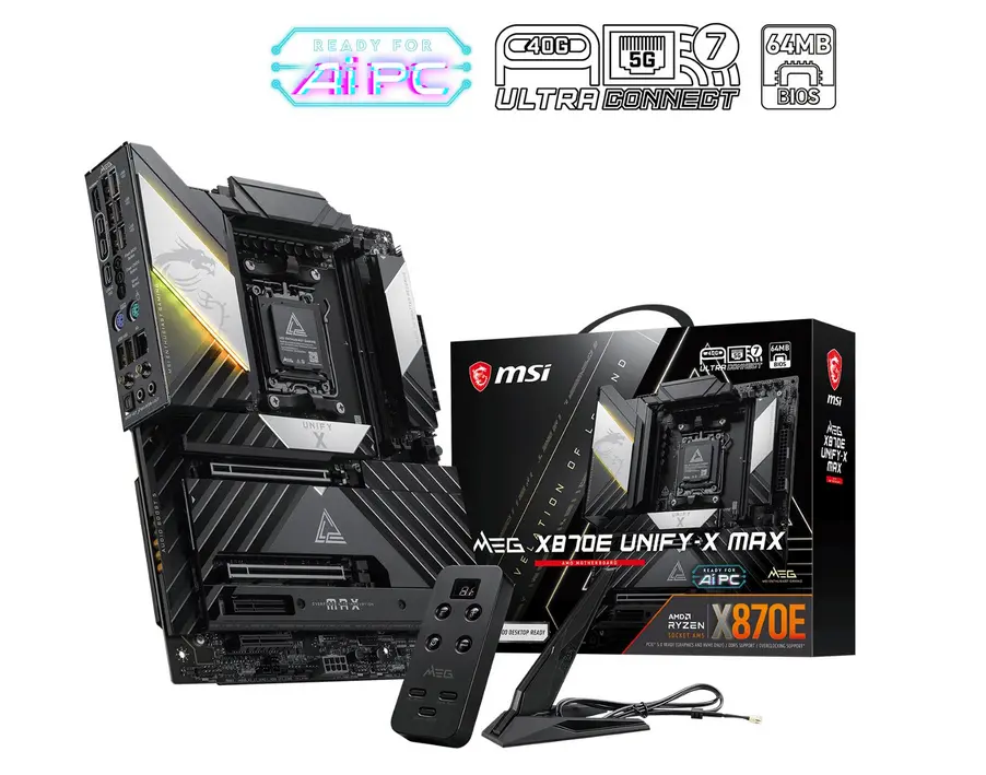 Скоро в продаже: материнская плата MSI MEG X870E Unify-X MAX с поддержкой DDR5 до 10600 MT/s