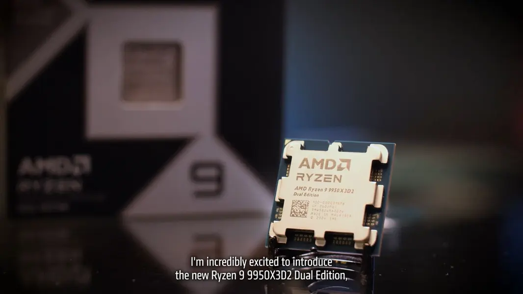 AMD представила гибридный процессор Ryzen 9 9950X3D2 — 16 ядер Zen 5 и 208 МБ кэша