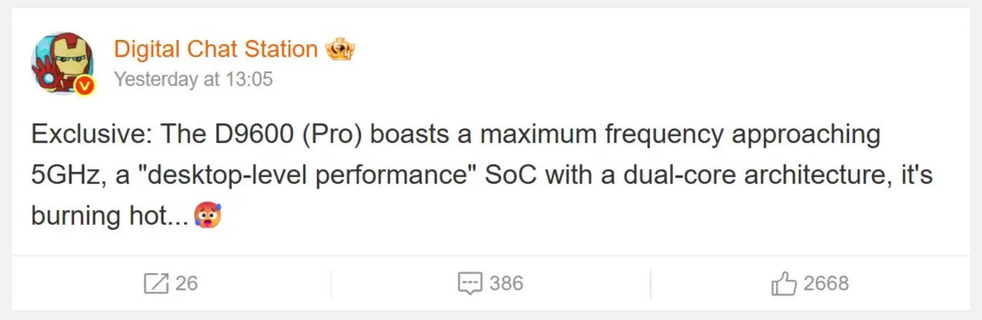 Dimensity 9600 Pro: «десктопная» производительность в смартфонах с новой архитектурой и частотой 5 ГГц — ценой серьезных компромиссов