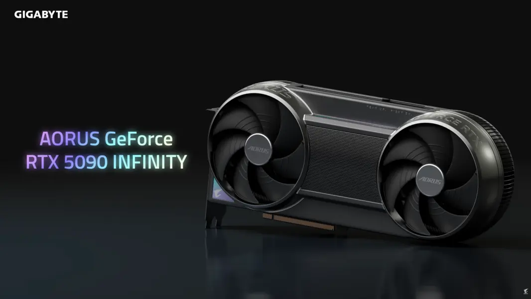 AORUS RTX 5090 Infinity от Gigabyte выходит в продажу: три вентилятора под маской двух и заводской разгон на 323 МГц