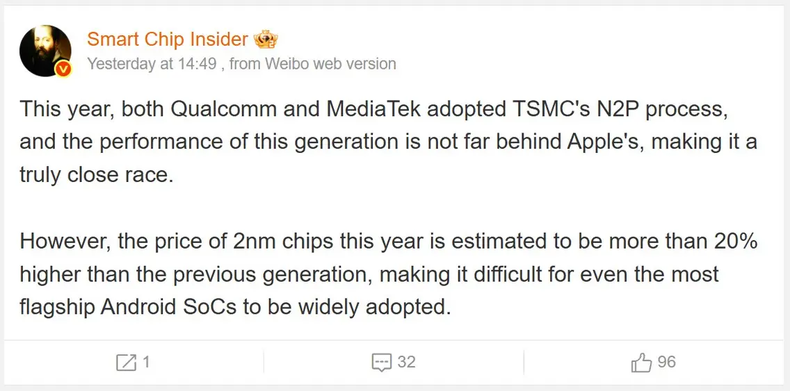Qualcomm и MediaTek одержимы стремлением догнать Apple: их 2-нм SoC рискуют стать &laquo;эксклюзивом&raquo; для богачей