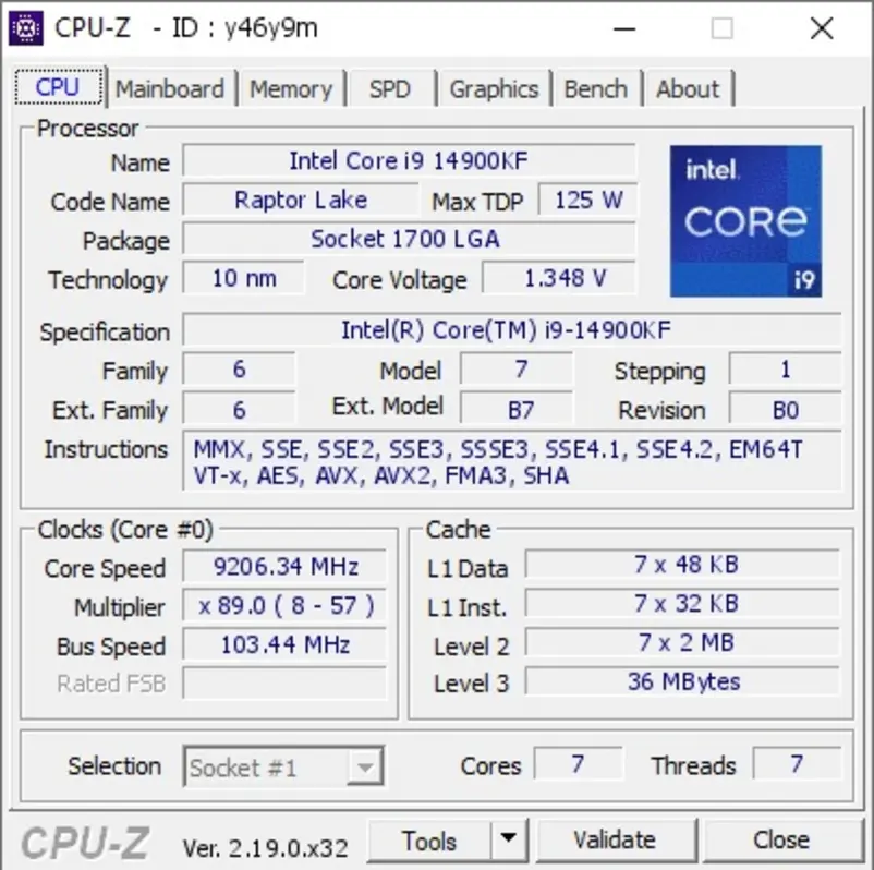 Intel Core i9-14900KF берет планку в 9,2 ГГц: абсолютный рекорд частоты процессора