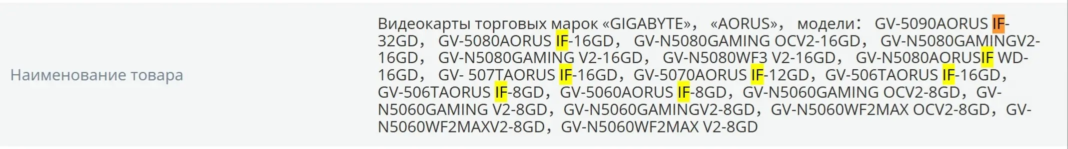 Скрытая заявка GIGABYTE в ЕЭК раскрывает пять новых карт RTX 50 AORUS Infinity, вплоть до RTX 5060