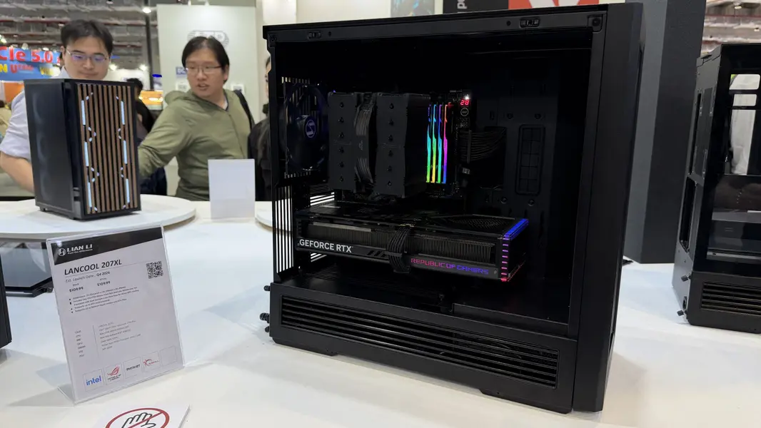 LIAN LI решает проблему продуваемости стеклянных панелей в LANCOOL 4 на Computex 2026: мощная рабочая станция и обновленная линейка O11
