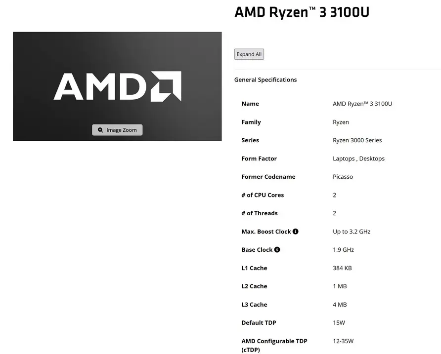 AMD тихо возродила 7-летнюю архитектуру Zen+ в новых мобильных процессорах Ryzen 3 3100U и Ryzen 5 3501U