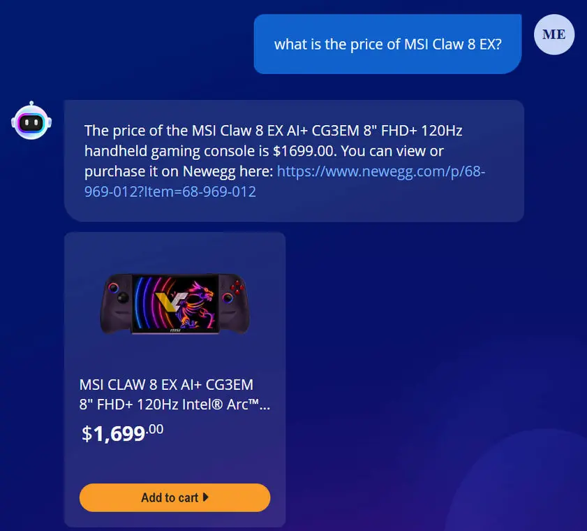 MSI Claw 8 EX AI+ выходит по цене $1699: стоимость портативных консолей выходит из-под контроля, вдвое превышая ценник Claw 8 AI+