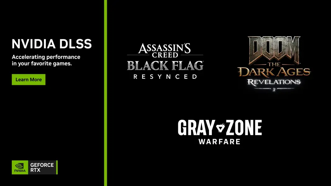 NVIDIA выпустила новый Game Ready драйвер с оптимизацией для DOOM: The Dark Ages Revelations и Assassin&rsquo;s Creed Black Flag Resynced