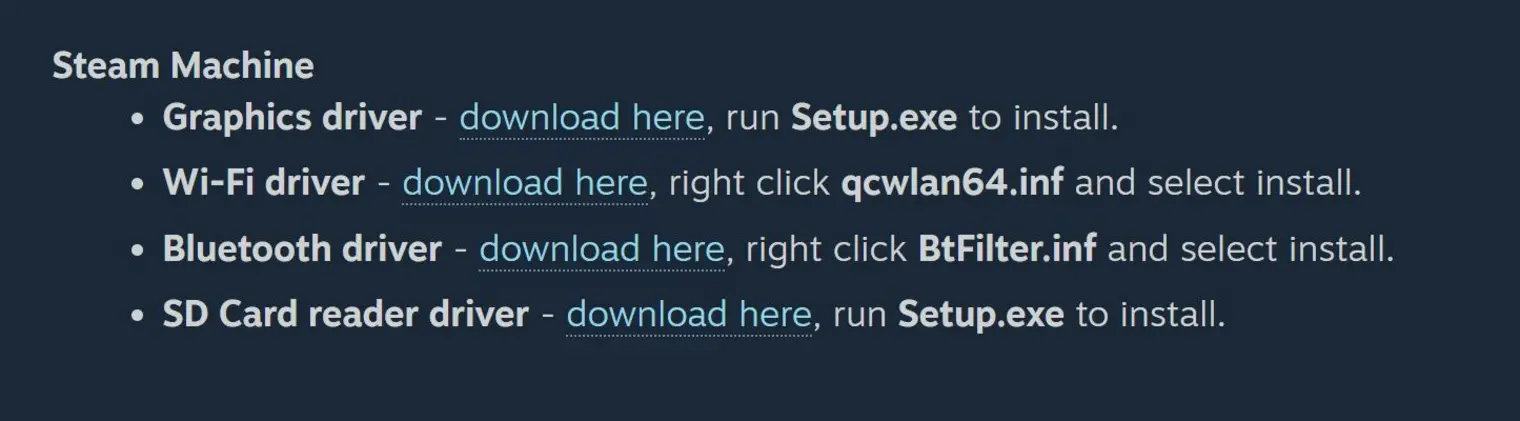 Valve выпустила официальные драйверы Windows для Steam Machine, но их установка полностью стирает SteamOS