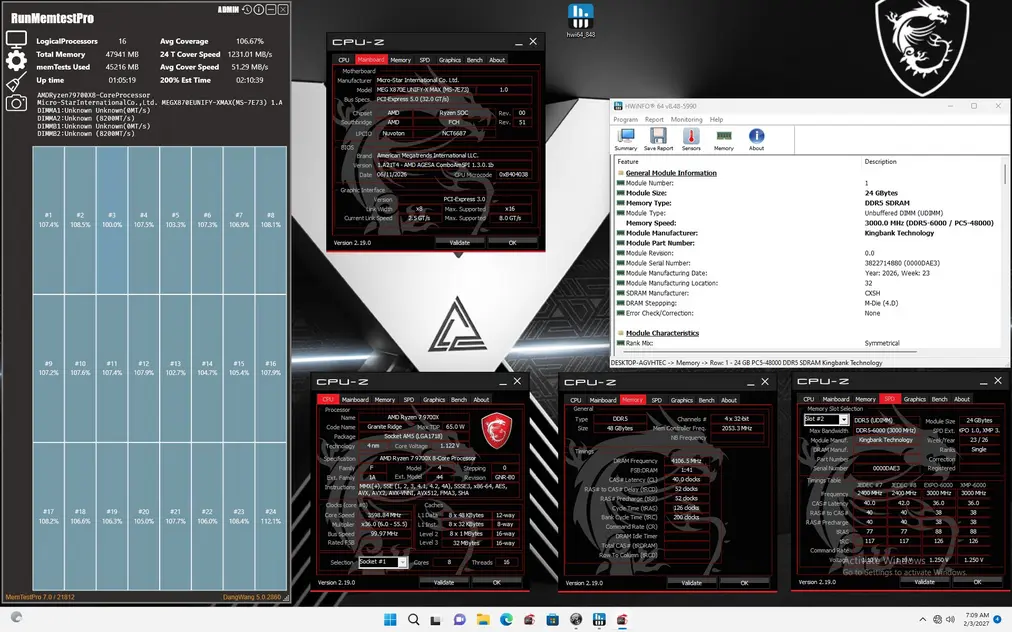 MSI разгоняет китайскую память CXMT на платах AM5: домашняя DDR5 ускоряется с 6800 до 8200 МТ/с