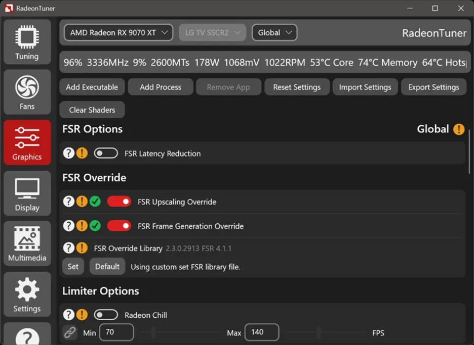 Драйверы AMD Radeon незаметно добавляют &laquo;Multi Frame Generation &ldquo;MFG 8x&rdquo;&raquo;, &laquo;Ray Regeneration&raquo; и &laquo;Neural Radiance Overrides&raquo;, намекая на более масштабное продвижение FSR