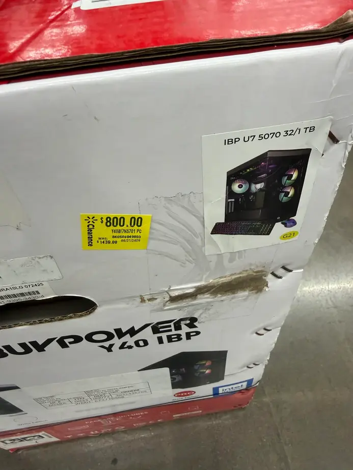 Реддитор урвал ПК iBUYPower с RTX 5070 на распродаже в Walmart за $800, сэкономив $1,100 от обычной цены