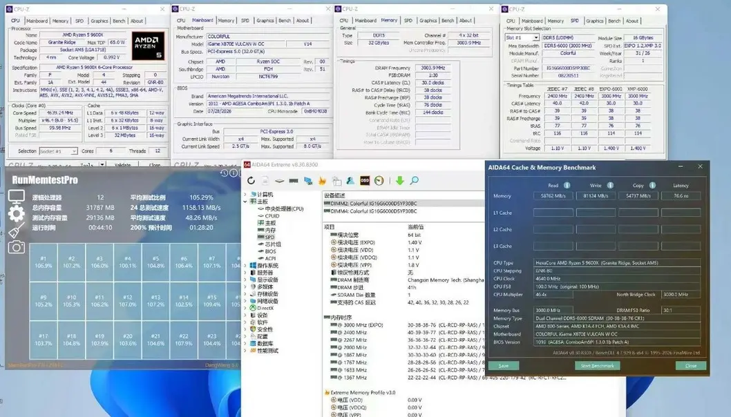 Китайская память DDR5 покоряет 9000 MT/s и с лёгкостью предлагает CL30/CL28 на модулях “CXMT” с частотой 6000 MT/s+