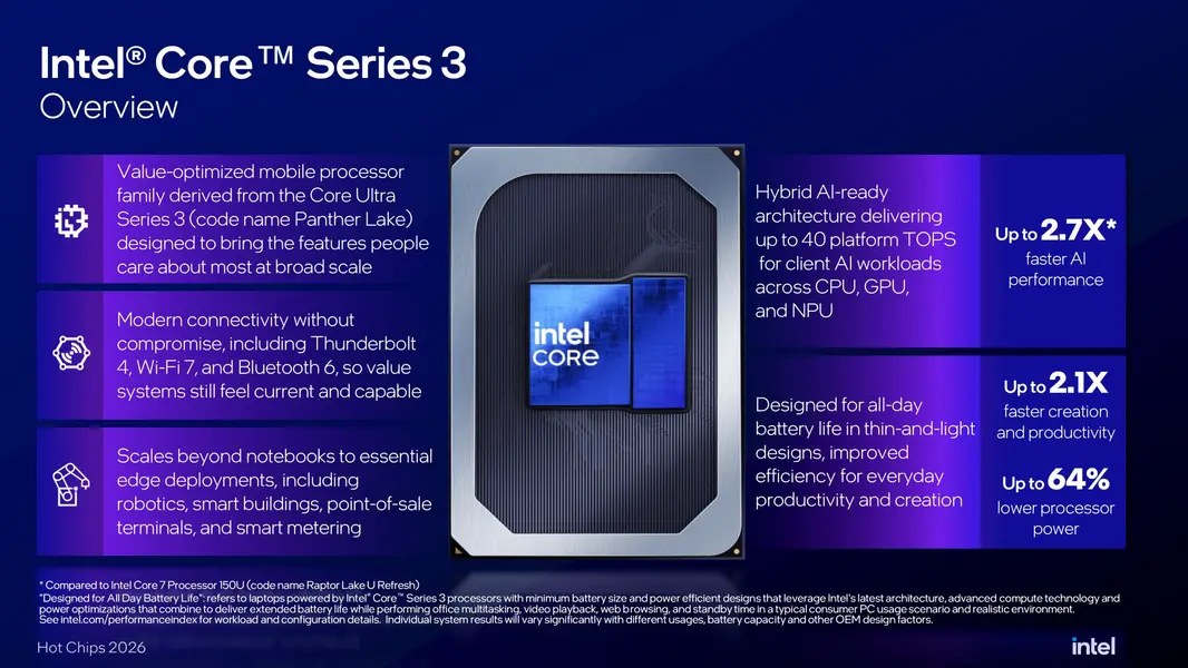 Intel раскрыла, как снизила стоимость процессора Wildcat Lake и платформы, заменив Foveros на стандартный многокристальный корпус &laquo;UCIe&raquo;