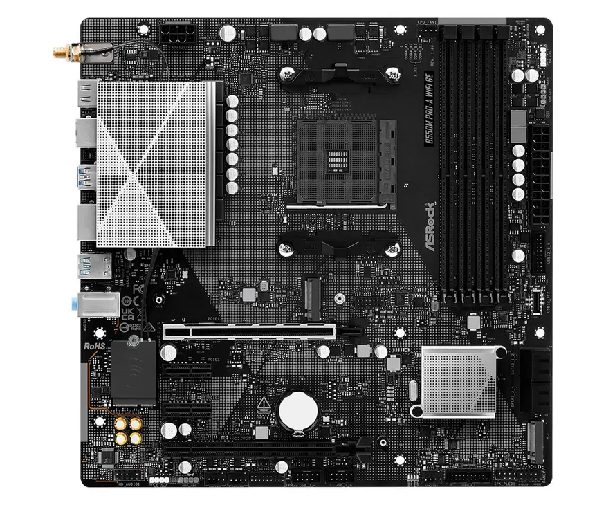ASRock продолжает расширять линейку AM4, выпуская бюджетную материнскую плату B550M Pro-A WiFi 6E