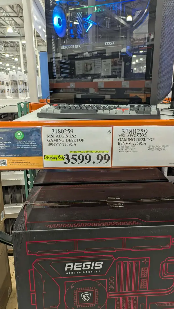Поход в Costco за туалетной бумагой закончился покупкой игрового ПК с RTX 5080, 32 ГБ ОЗУ, Ryzen 9 9900X и другими комплектующими всего за 2100 долларов