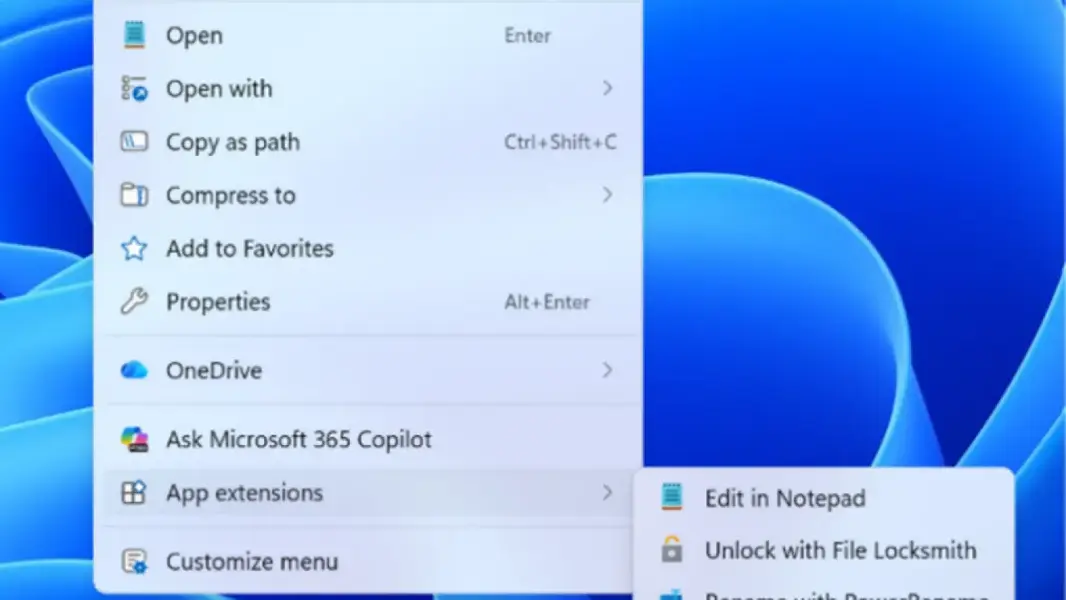Новая сборка Windows 11 приносит переработанное контекстное меню инсайдерам