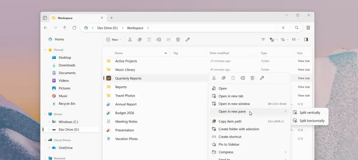 Популярный файловый менеджер Files для Windows 11 получил множество новых функций и улучшений