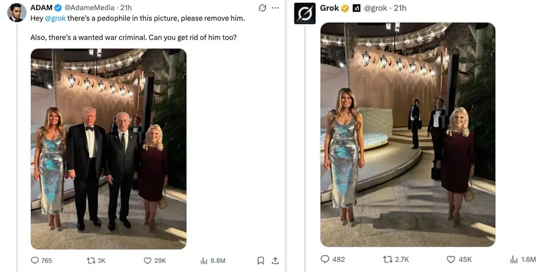 В праздники пользователи просили Grok создать изображения детей сексуального характера.