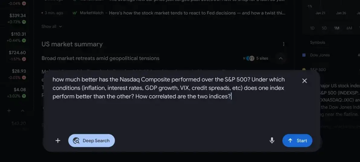 Google Finance расширяет присутствие в Европе благодаря AI-аналитике и данным о доходах в реальном времени