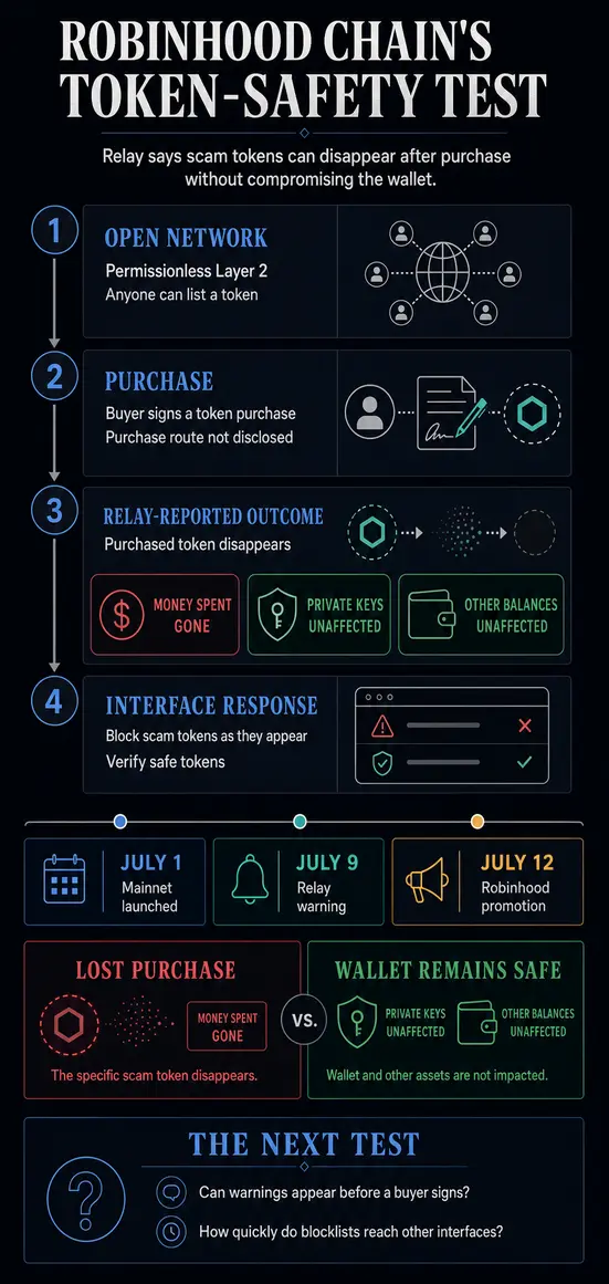 Токены Robinhood Chain, по сообщениям, исчезают из кошельков, что ведёт к потере средств покупателями.
