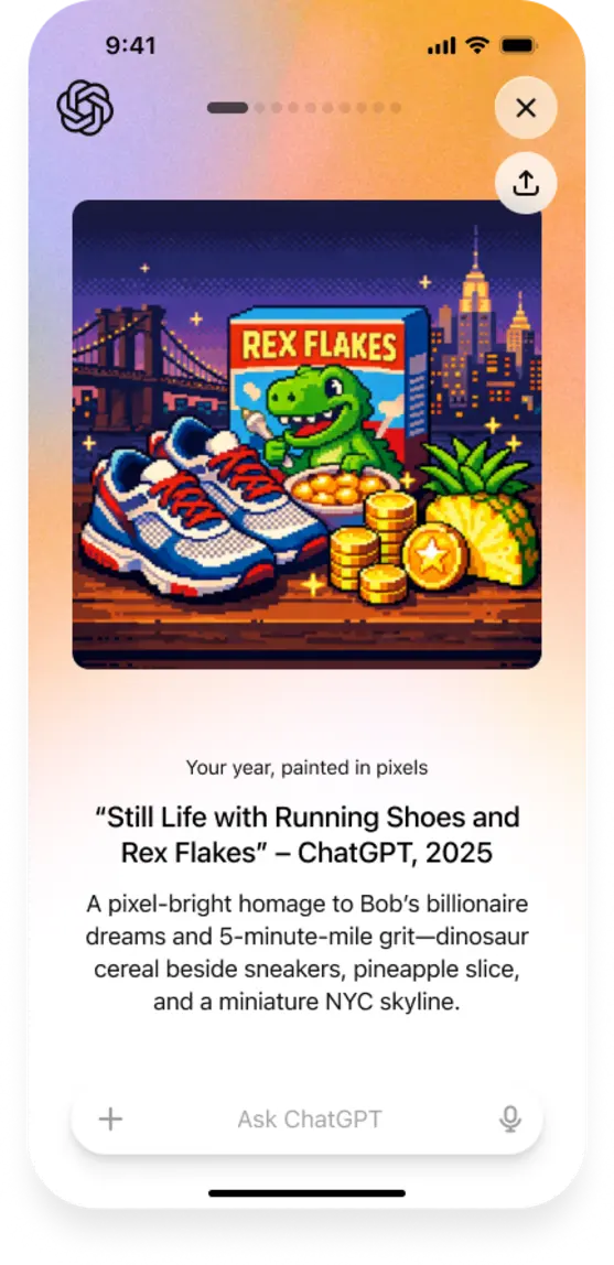 ChatGPT представляет подведение итогов года в духе Spotify Wrapped