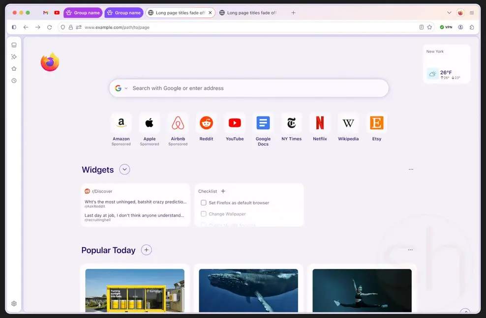 Firefox готовится к скруглению интерфейса