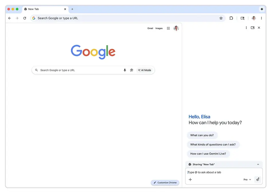 Chrome бросает вызов ИИ-браузерам: глубокая интеграция с Gemini и агентные функции для автономной работы